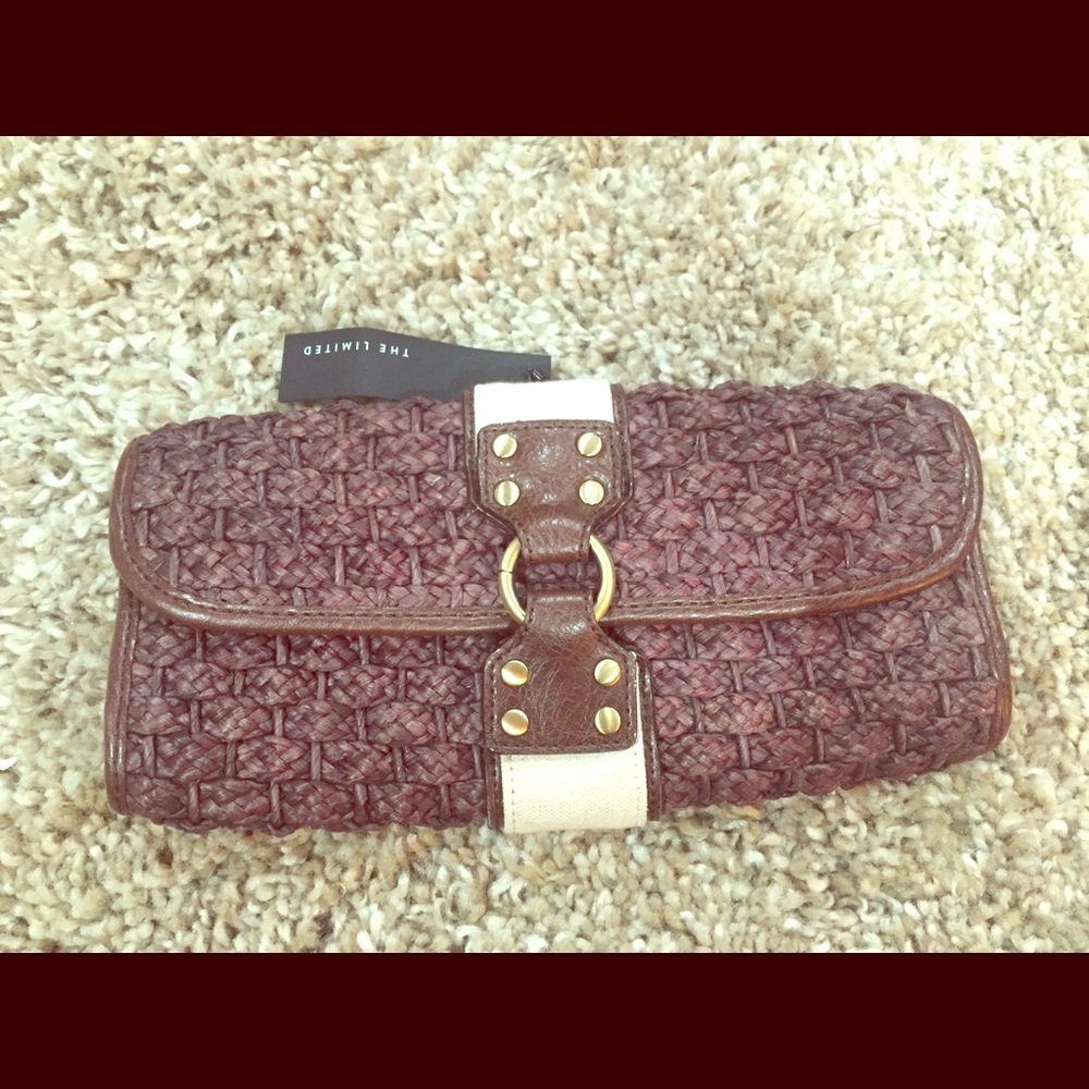 Woven clutch nwt